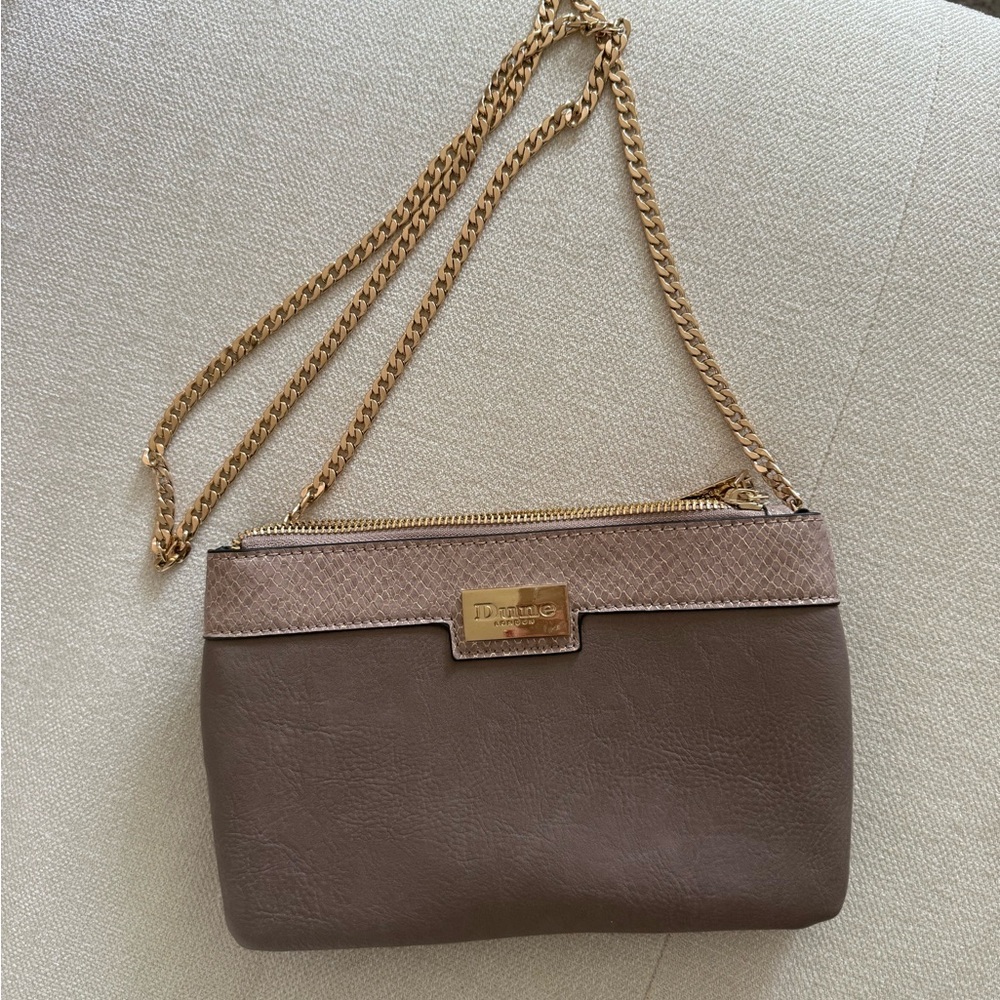 Dune London Purple Crossbody Bag with Gold Chain Strap
